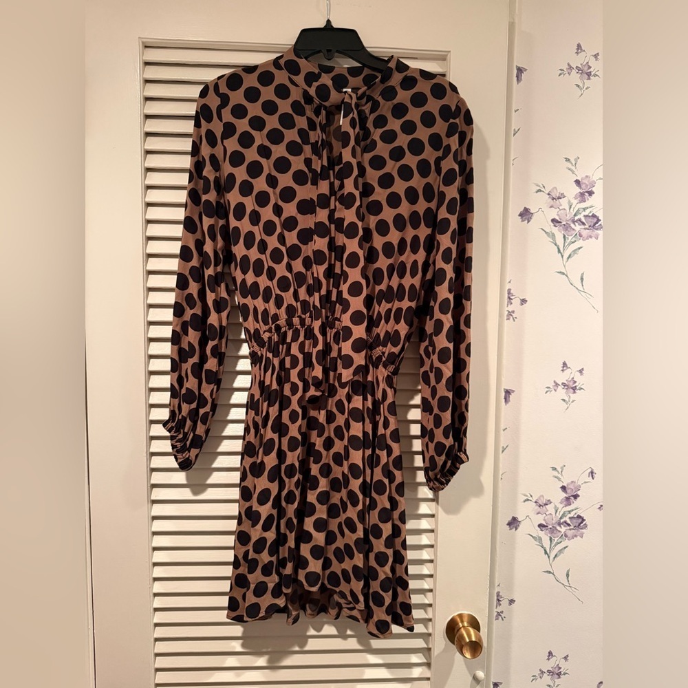 Rachel Pally 100% Rayon Polka Dot Dana Dress in Size Small